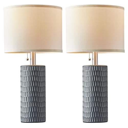 20” Modern Ceramic Table Lamps for Bedroom (2 Count)