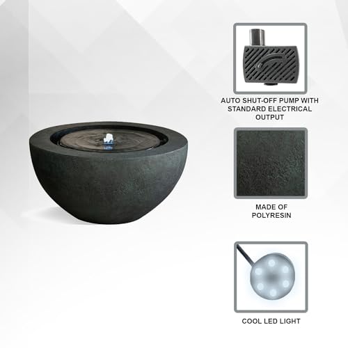 9.65" H Round Sphere Water Fountain Indoor