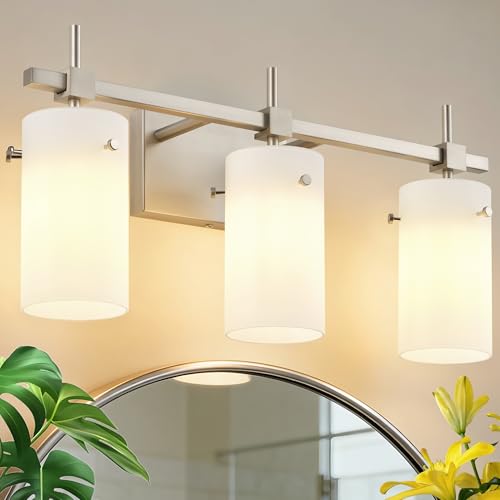 Brushed Nickel Bathroom Light Fixtures