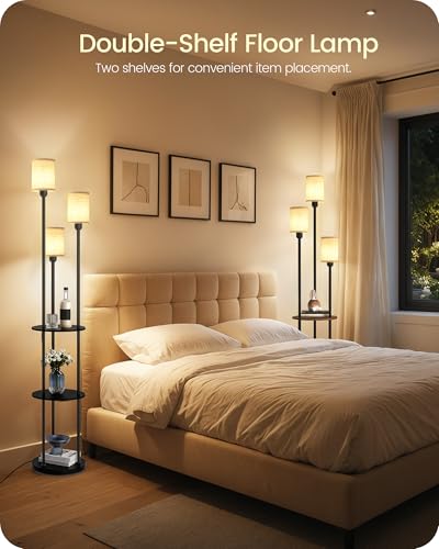 Floor Lamp with Shelves