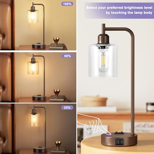 Industrial Touch Table Lamps (2 Count)