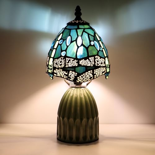 Stained Glass Mushroom Table Lamp 12.5 Inch