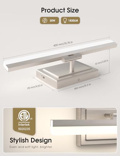 Modern Bathroom Vanity Light 15.7 inch