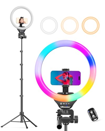 12'' LED RGB Ring Light with 62'' Tripod Stand