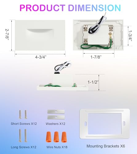 120V Indoor Outdoor Smart LED Step Lights (6 Count)