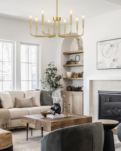 8 Light Gold Chandelier