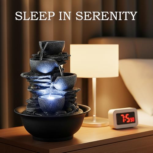10.6” High Tabletop Water Fountain