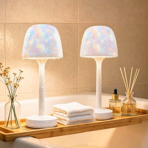 2 Pack Waterproof Shower Lamp Rechargeable LED Ocean Projector (24 Count)