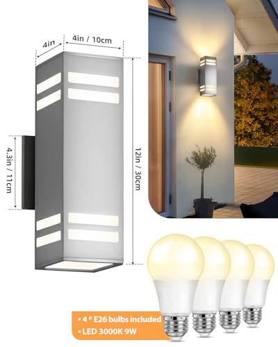Dusk to Dawn Outdoor Wall Lights (2 Count)