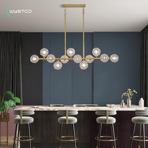 50" Large Glass Globe Sputnik Chandelier