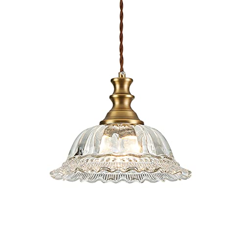 Glass Pendant Lights Modern Pendant Lighting Fixtures Hanging Lamp Brushed Finish Hanging Light Fixture for Kitchen Island Bedroom Dining Room Coffee Shop Hallway Hotel Living Room