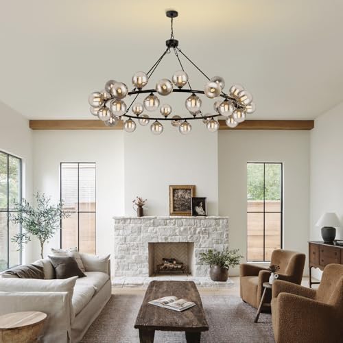 Large Chandeliers for Dining room Round 60'' Oversized Living Room Lighting