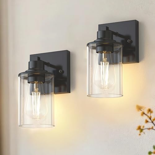 Black Wall Sconces Set of 2 Bathroom Vanity Light (2 Count)