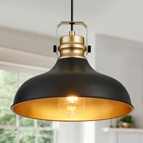 Black and Gold Pendant Lights Kitchen Island Fixtures