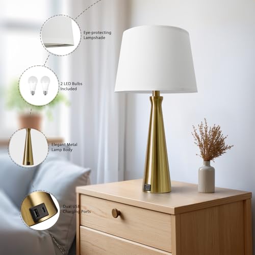 Modern Touch Lamps for Nightstand (2 Count)