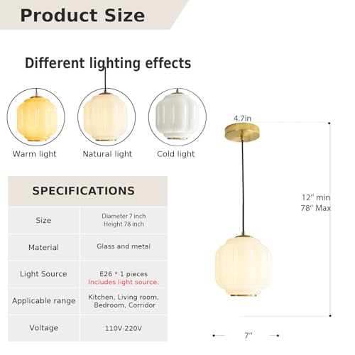 Vintage Milk Glass Pendant Lights Kitchen