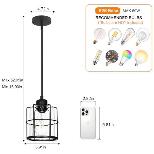 Farmhouse Pendant Lights Kitchen Island Set Of 2 (2 Count)