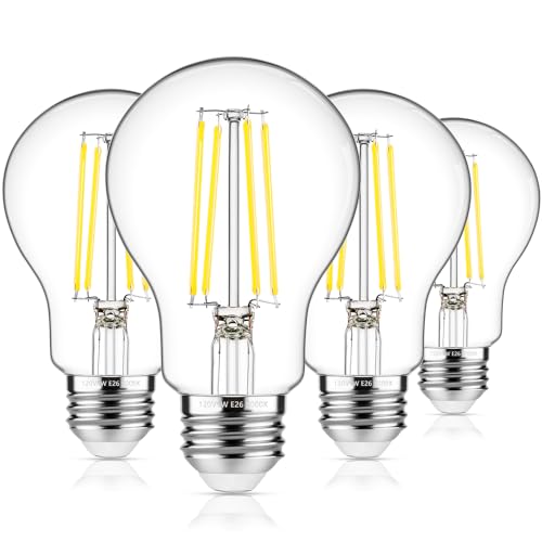 60W Equivalent E26 LED Filament Light Bulbs (4 Count)