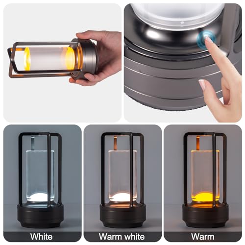 Rechargeable Cordless Small Metal Table Lamp