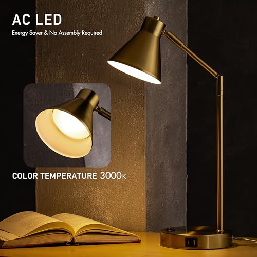 Astrum LED Desk Lamp with Dual USB Charging Ports