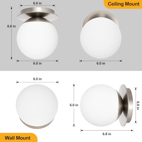 1 Pack Brushed Nickel Wall Sconce