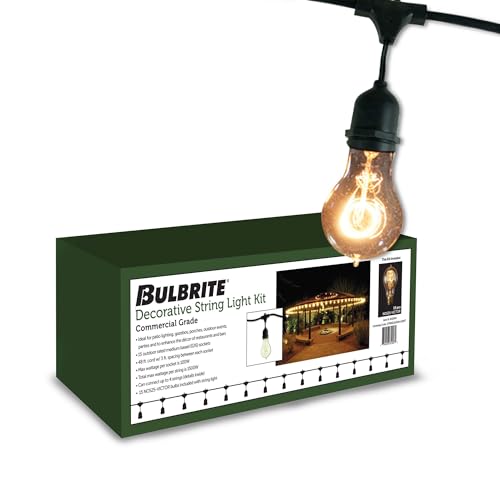 String15/E26-A19KT Outdoor-lightstrings, 48 Foot Black