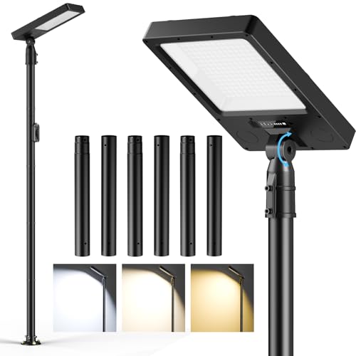 100" Solar Outdoor Street Lights with Pole & Remote