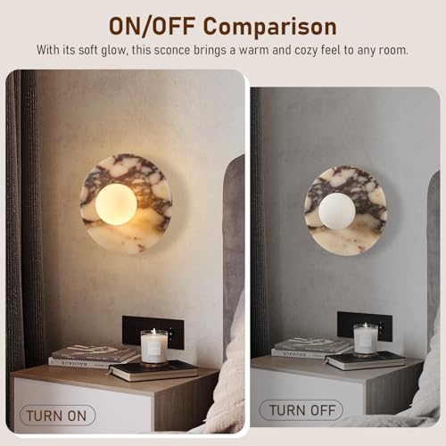 Natural Alabaster Wall Sconce