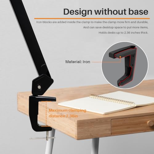 24 Inch LED Architect Desk Lamp with Clamp