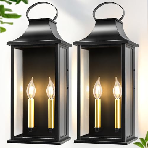 21" Large Outdoor Wall Lights (2 Count)