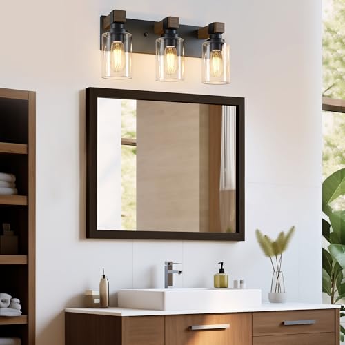 Farmhouse 3 Light Bathroom Vanity Light Fixtures