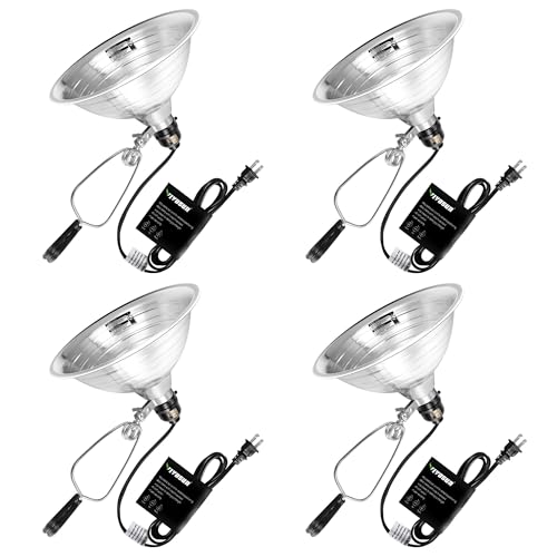 4 Pack Clamp Lamp Light with Detachable 8.5 Inch Aluminum Reflector (4 Count)