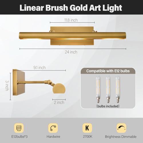 Gold Art Picture Frame Wall Light