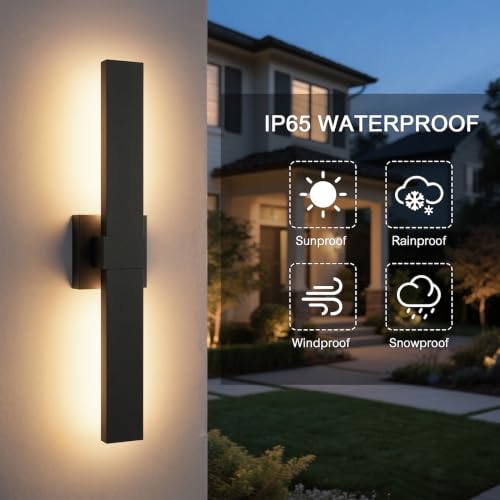 Aluminum 24 in Long Outdoor Wall Light Fixture