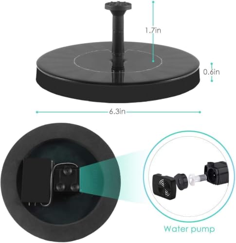 Solar Fountain Water Pump for Bird Bath