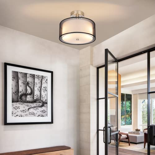 3 Light Semi Flush Mount Ceiling Light Fixture