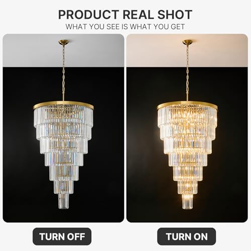 Crystal High Ceiling Chandelier Modern