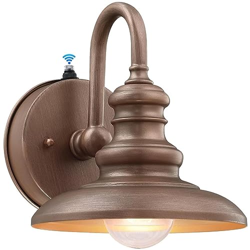 Dusk to Dawn Sensor Rustic Outdoor Gooseneck Barn Light Fixture