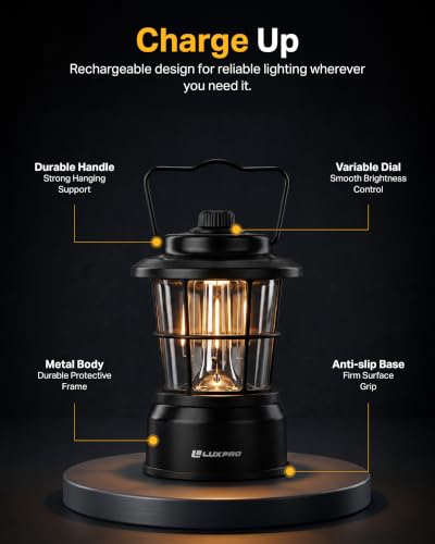 Rechargeable Retro Outdoor Lantern LED Camping Lantern