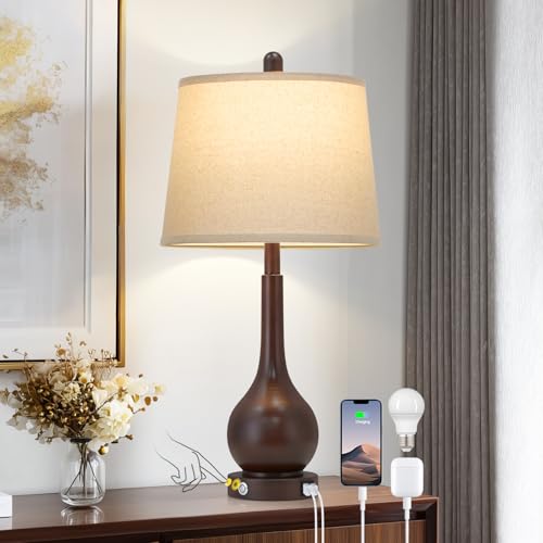 26" Brown Table Lamp Single