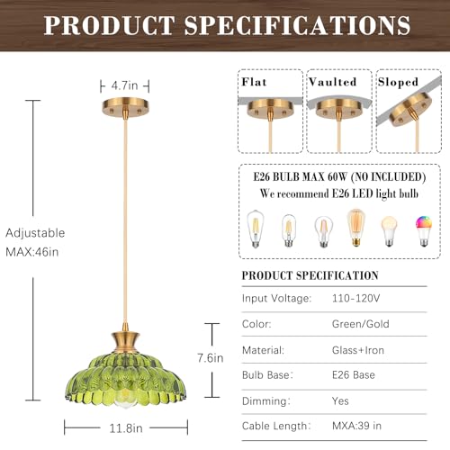 2Pack Glass Pendant Lights (2 Count)