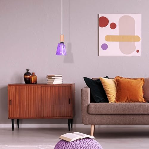 Purple Light Bulbs LED Vintage Light Bulb 3.5W Equivalent 20W Ice Shaped E26 Led Bulb Medium Base (3 Count)