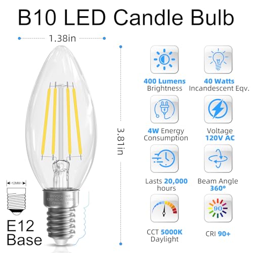 Candelabra Light Bulbs 40 watt Equivalent (24 Count)