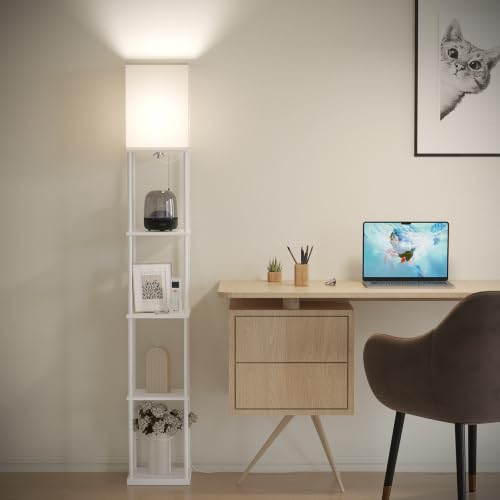 5 Tier Floor Lamp with Shelves