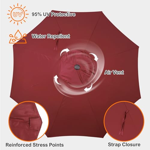 9ft Patio Umbrella Replacement Canopy