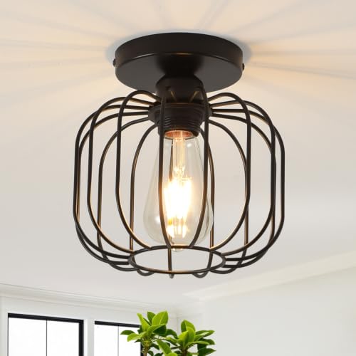 Industrial Flush Mount Ceiling Light