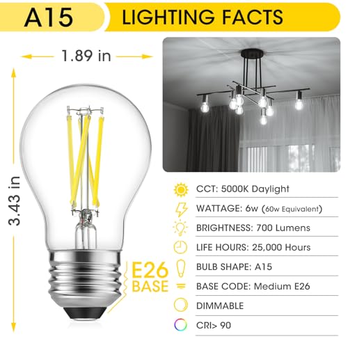 A15 LED Bulbs (6 Count)