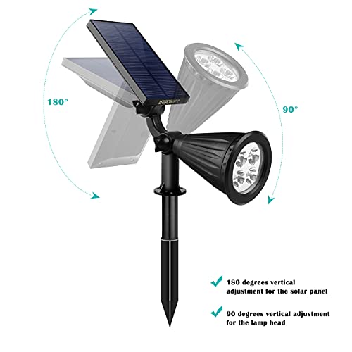 Solar Spot Lights Outdoor Adjustable Spotlights (2 Count)