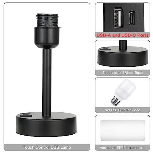 White Touch Table Lamp for Bedroom