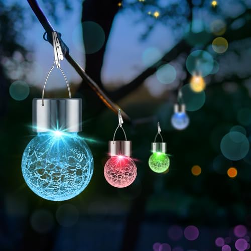 Solar Lights Outdoor Hanging Decorative Globe 24 Pack (24 Count)